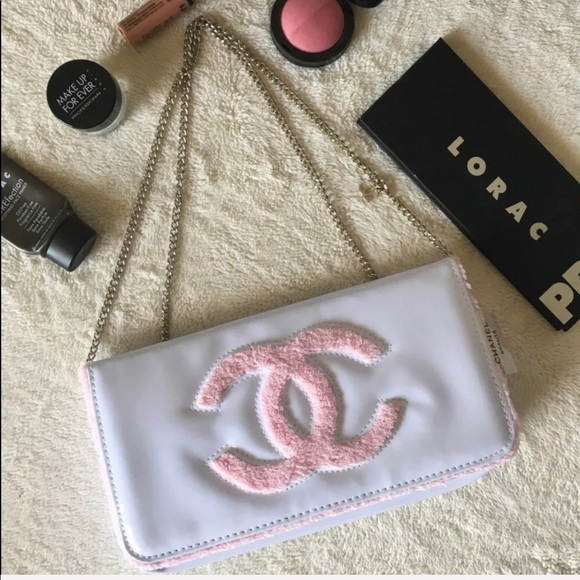 Handbags - NWT Chanel White & Pink Faux small crossbody bag